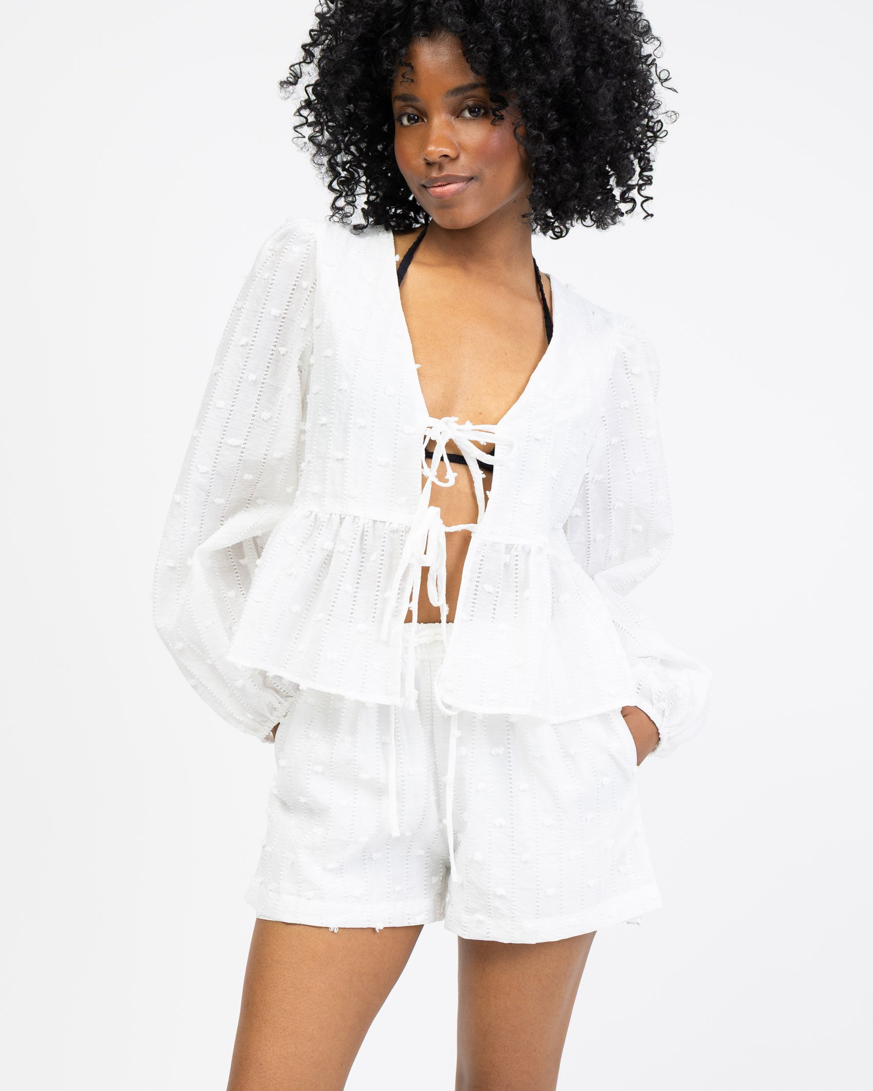 Bluse mit Stickereien