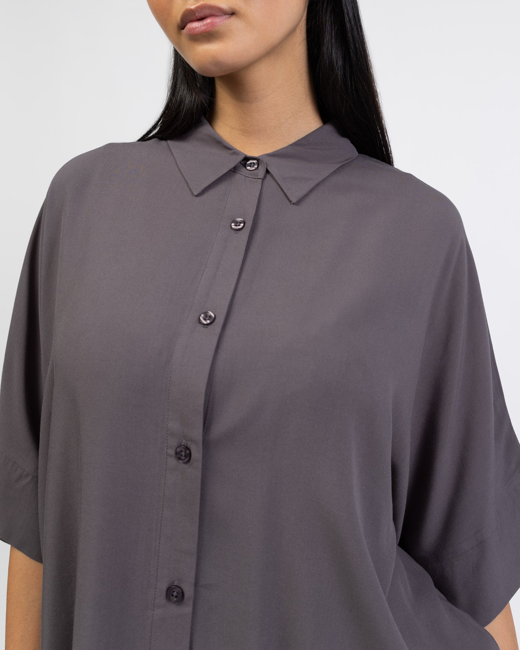 Weite Kurzarm Bluse