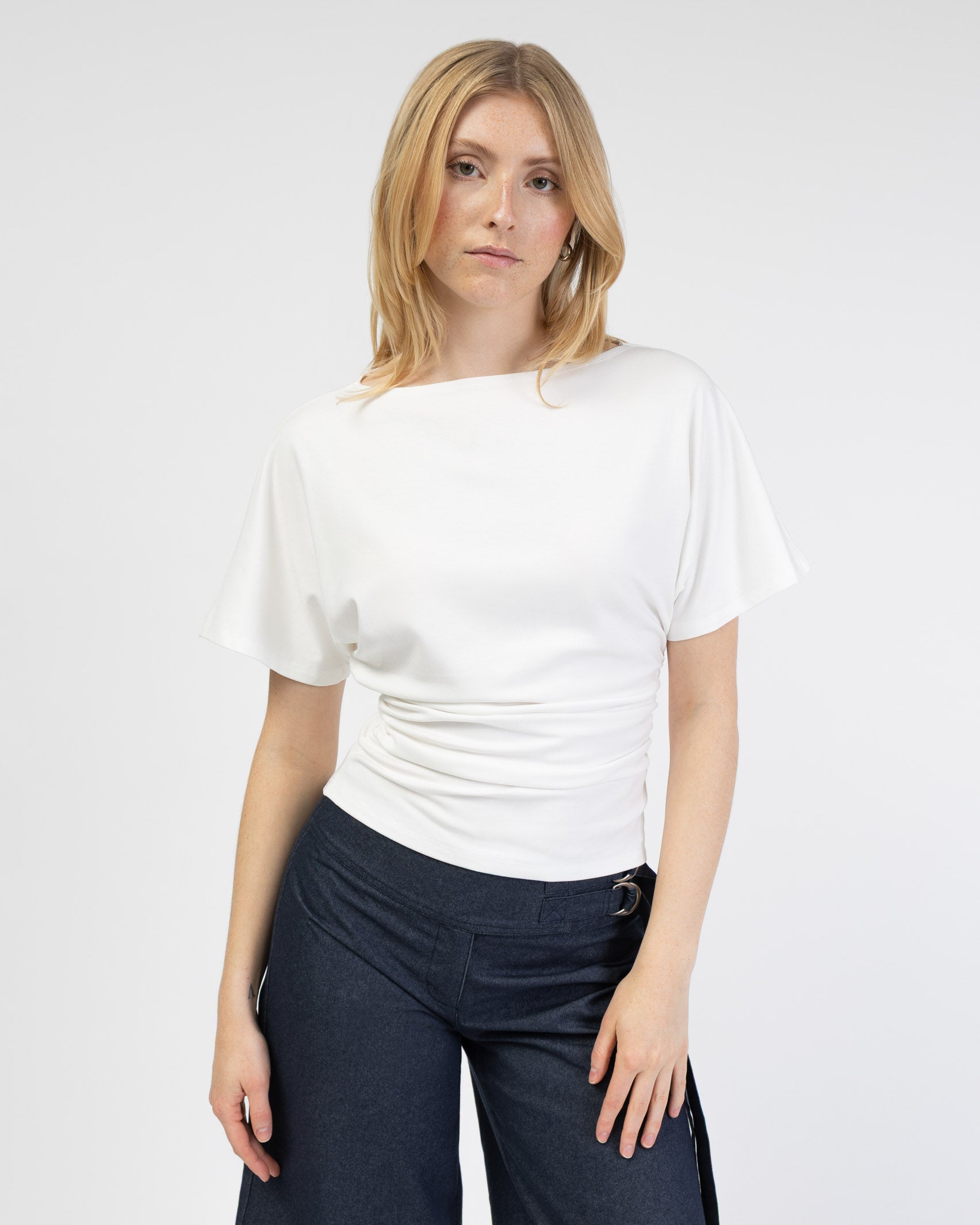 Weiches Shirt mit Raffung