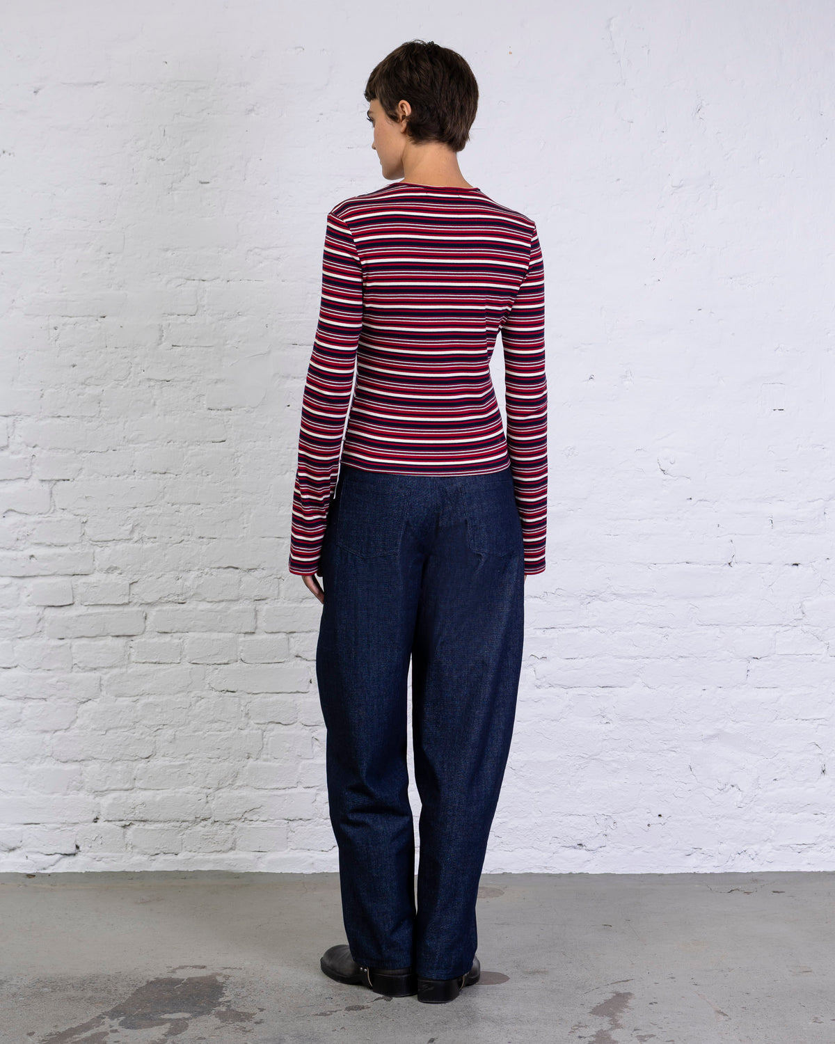 Longshirt mit Streifenmix