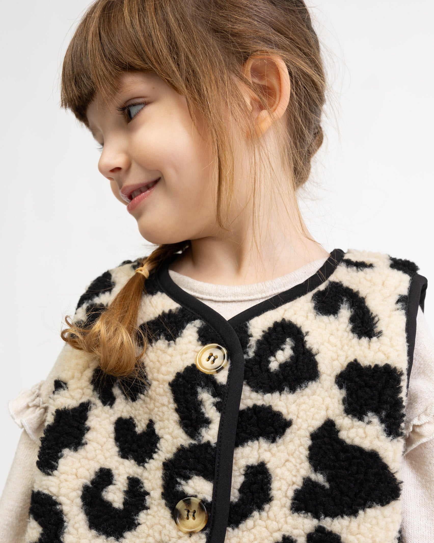 Teddy Kinderweste mit Leoprint
