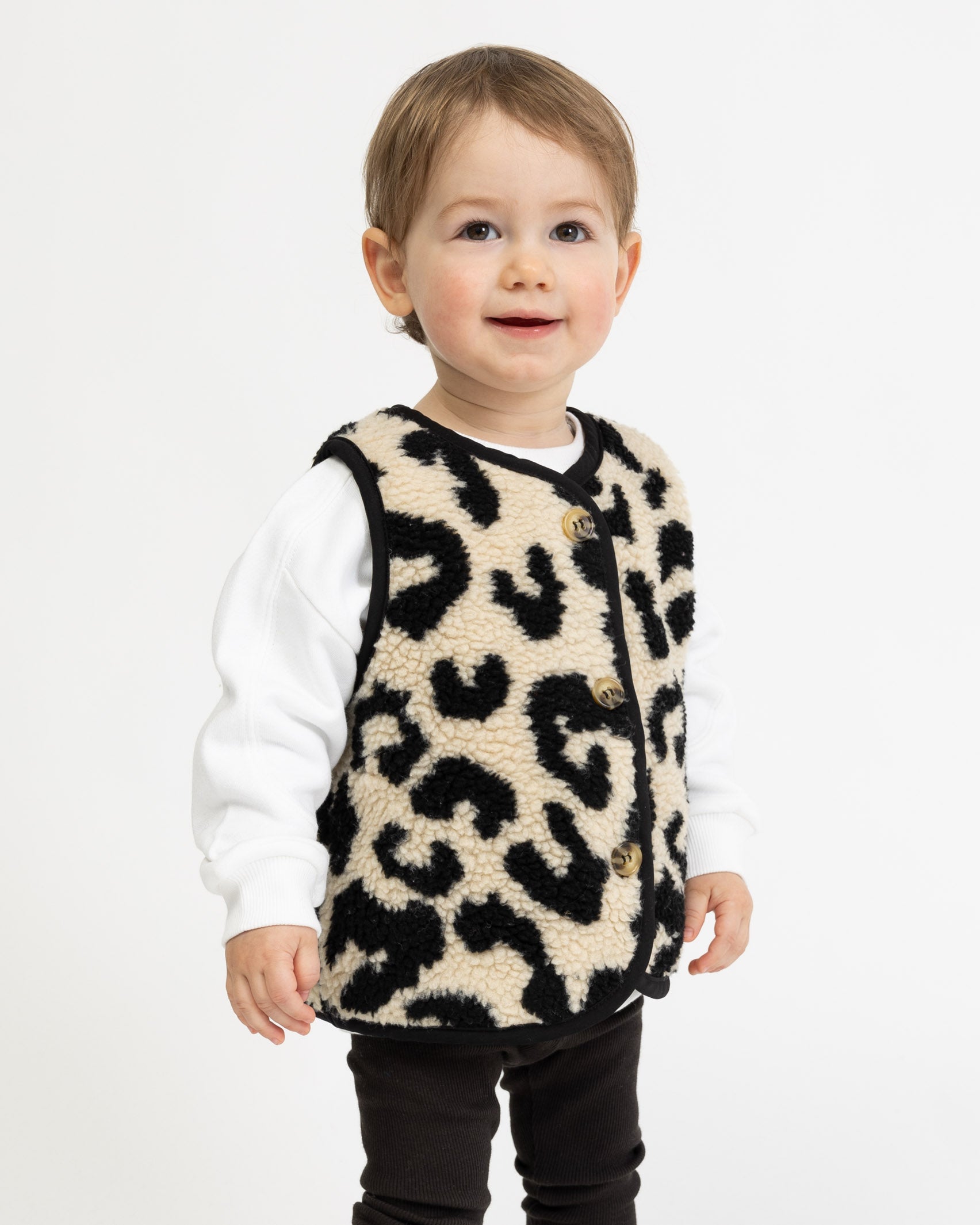 Teddy Kinderweste mit Leoprint