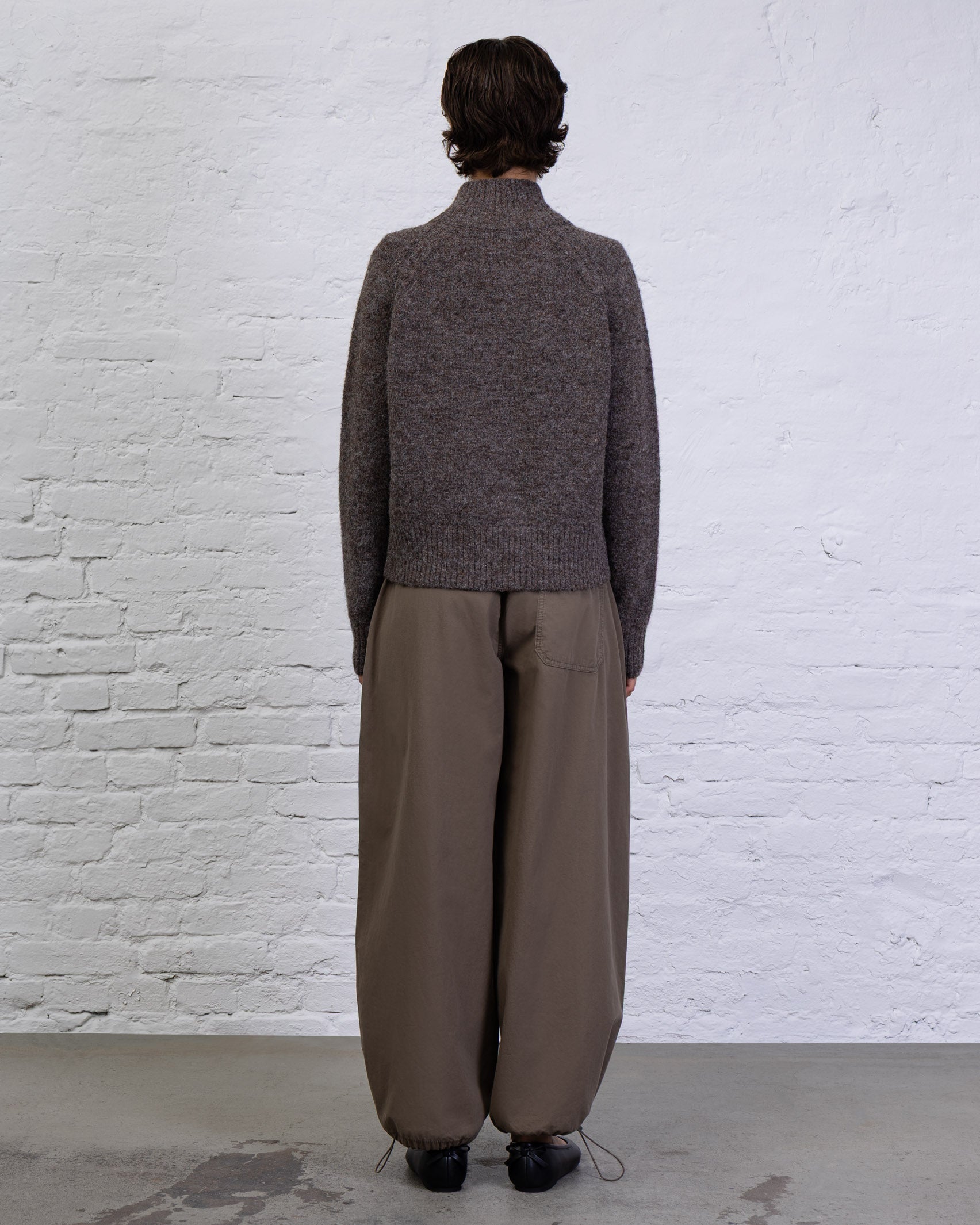 Strukturierte Strickjacke mit Stehkragen