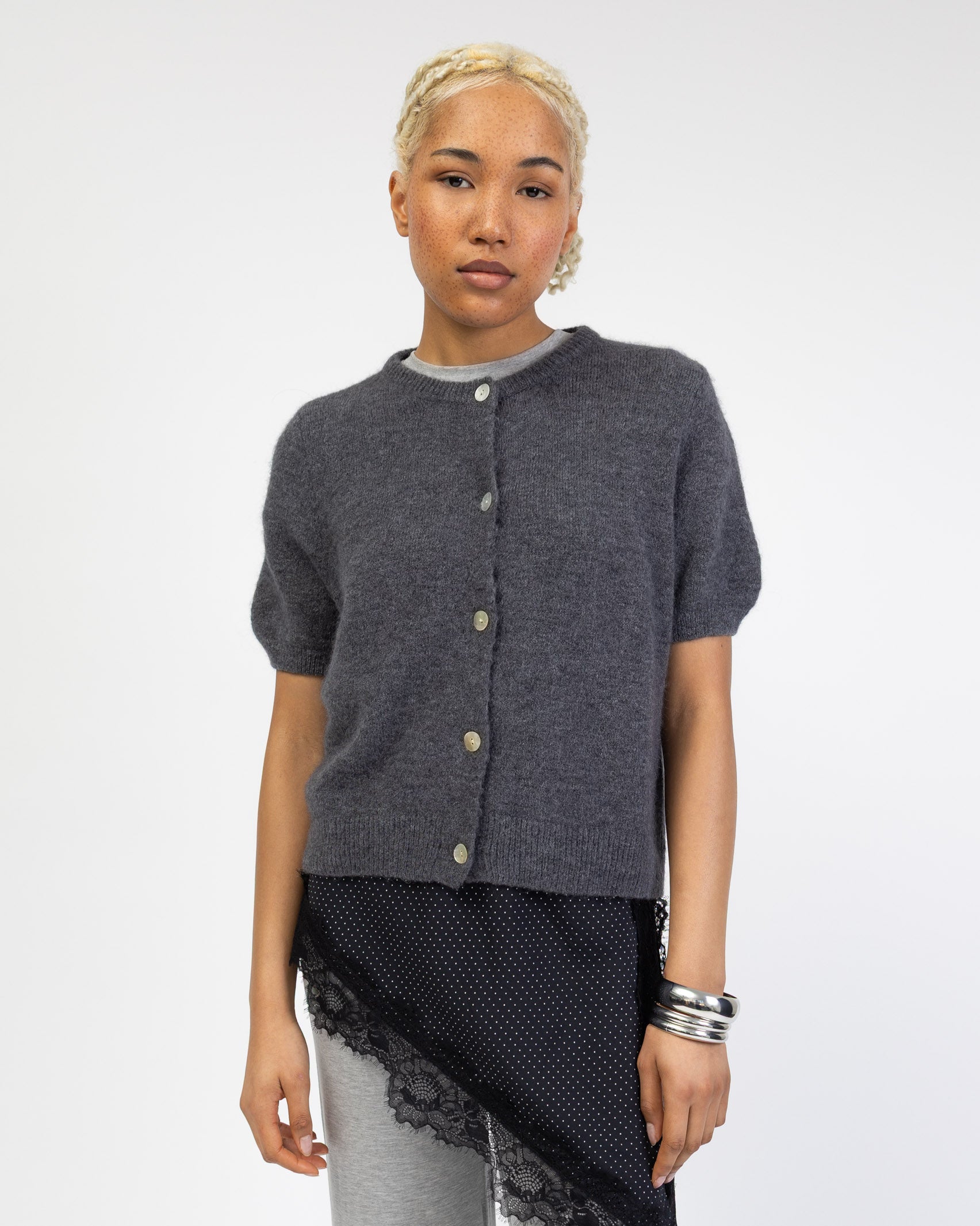 Kurzarm Strickjacke