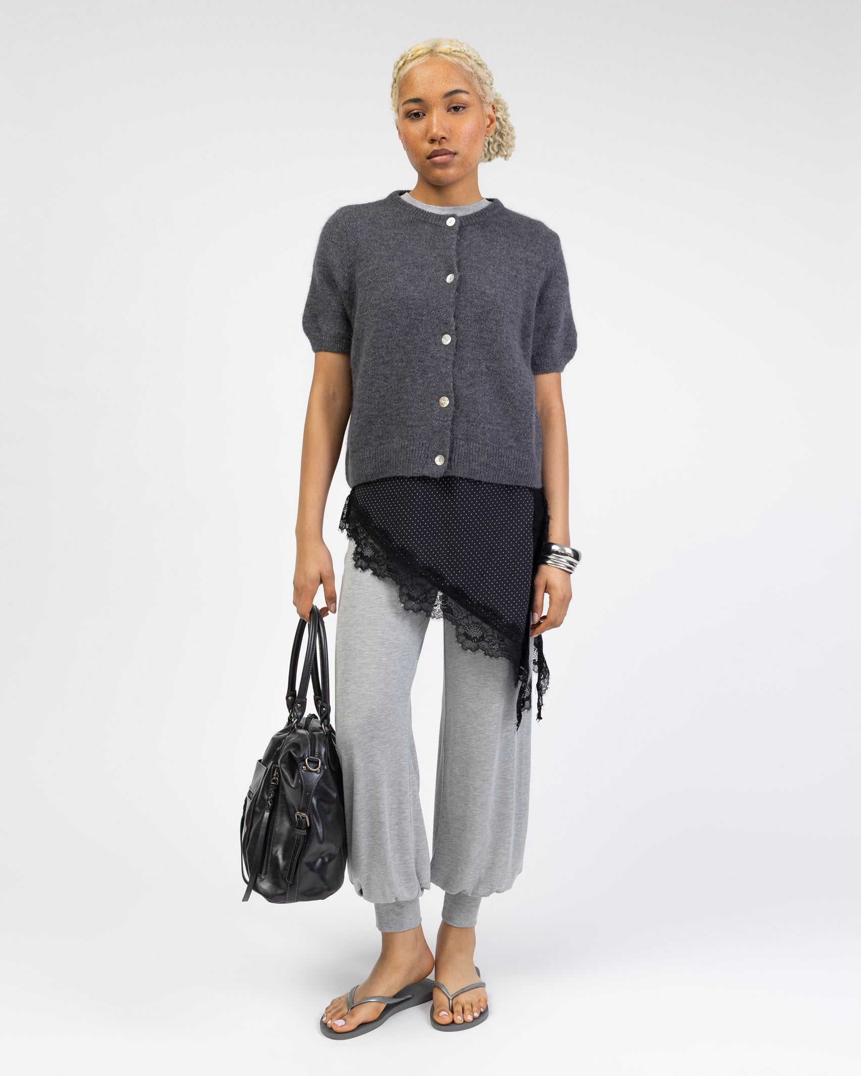 Kurzarm Strickjacke
