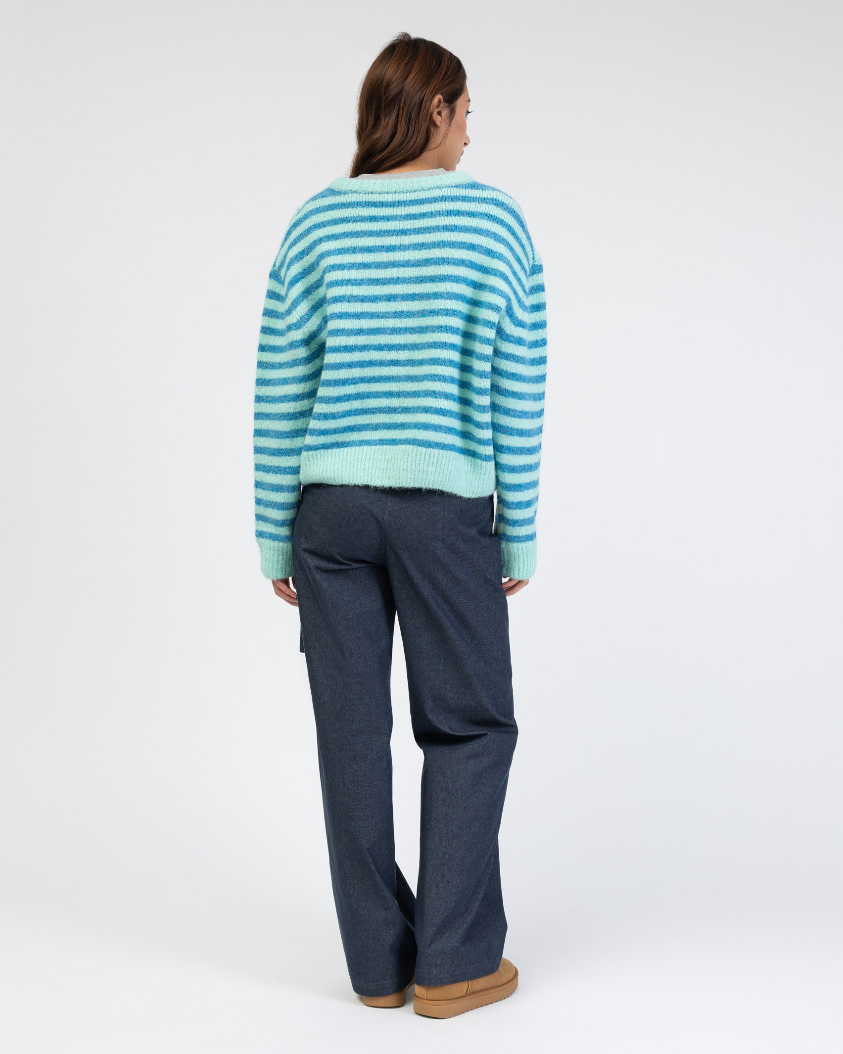 Strickjacke mit Streifen