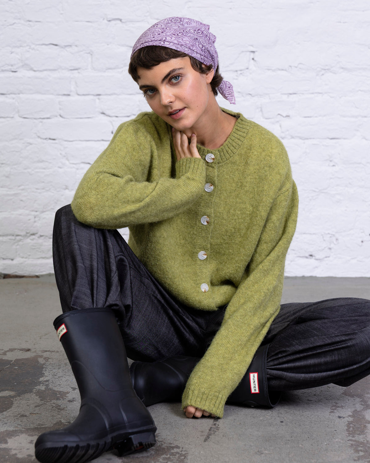 Strickjacke mit Rundhalsausschnitt