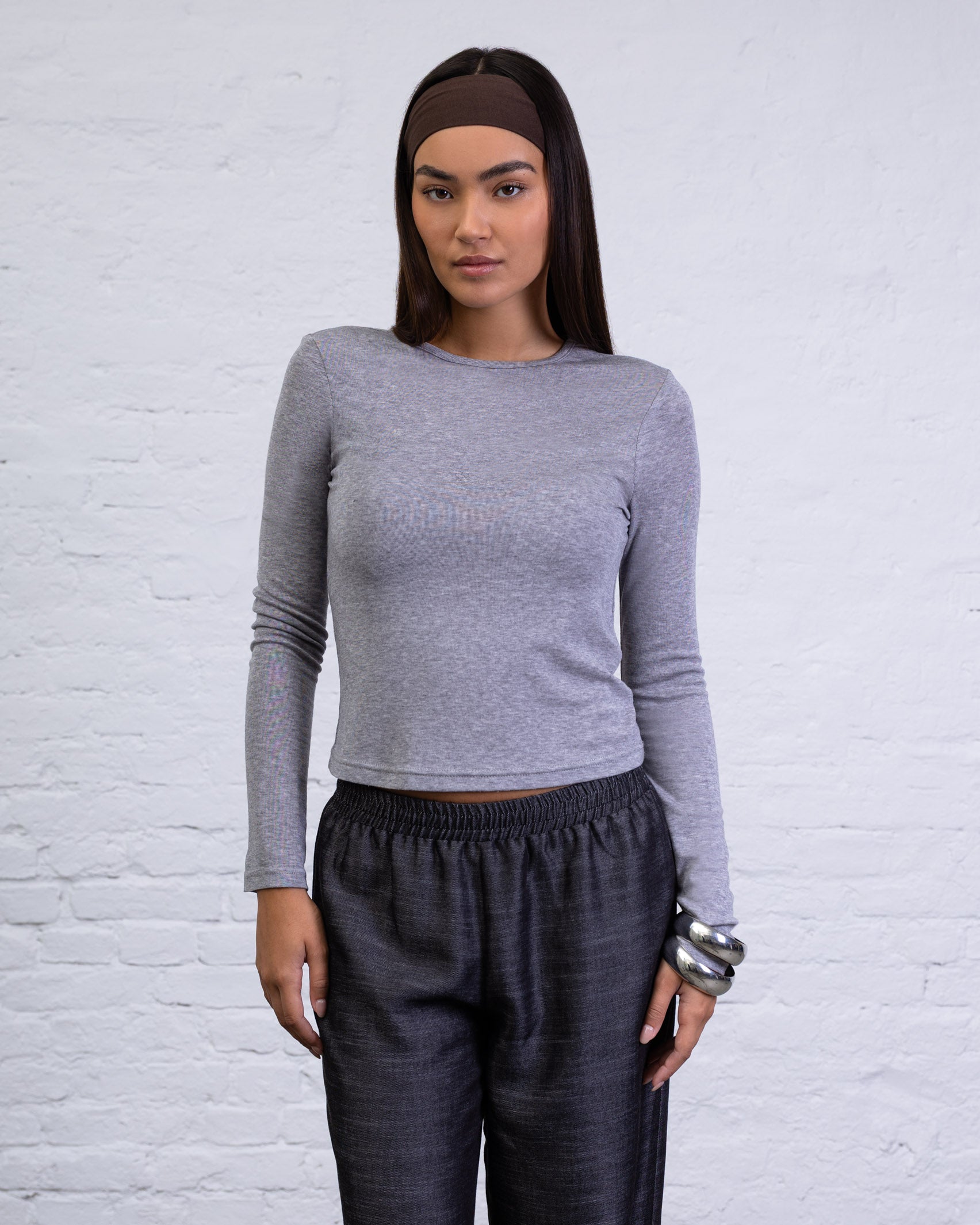 Langarmshirt mit Rundhalsausschnitt
