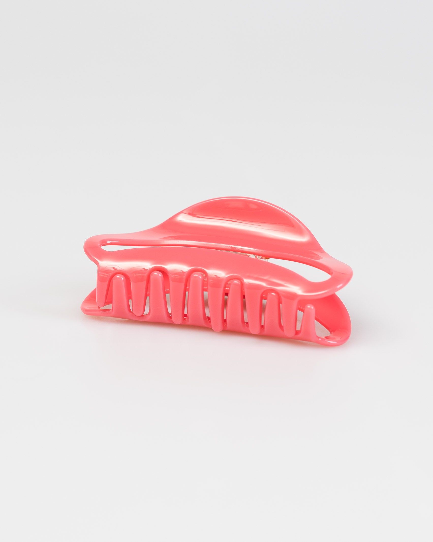Organisch geformter Haarclip in Pink