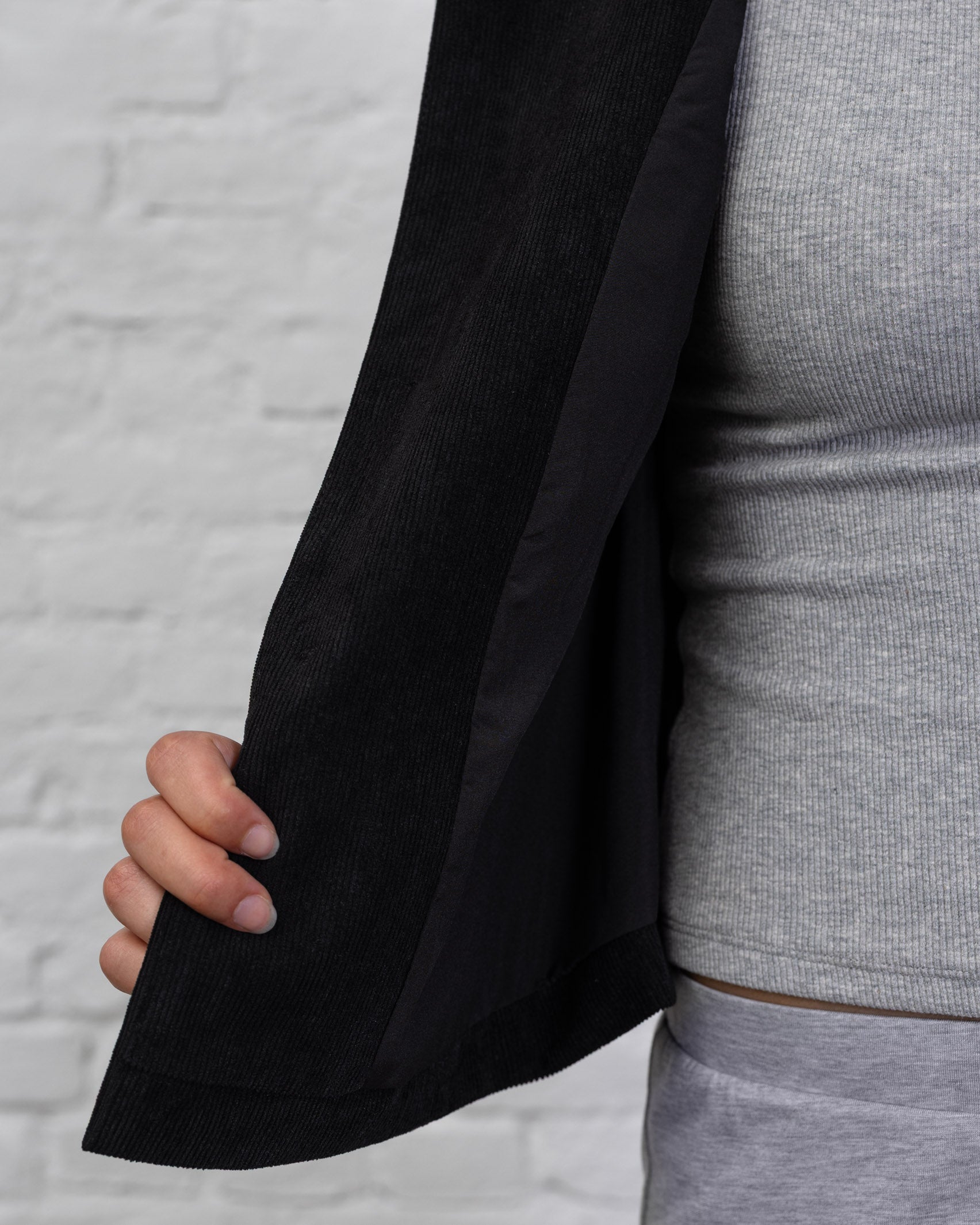Cord-Blazer mit großen Knöpfen