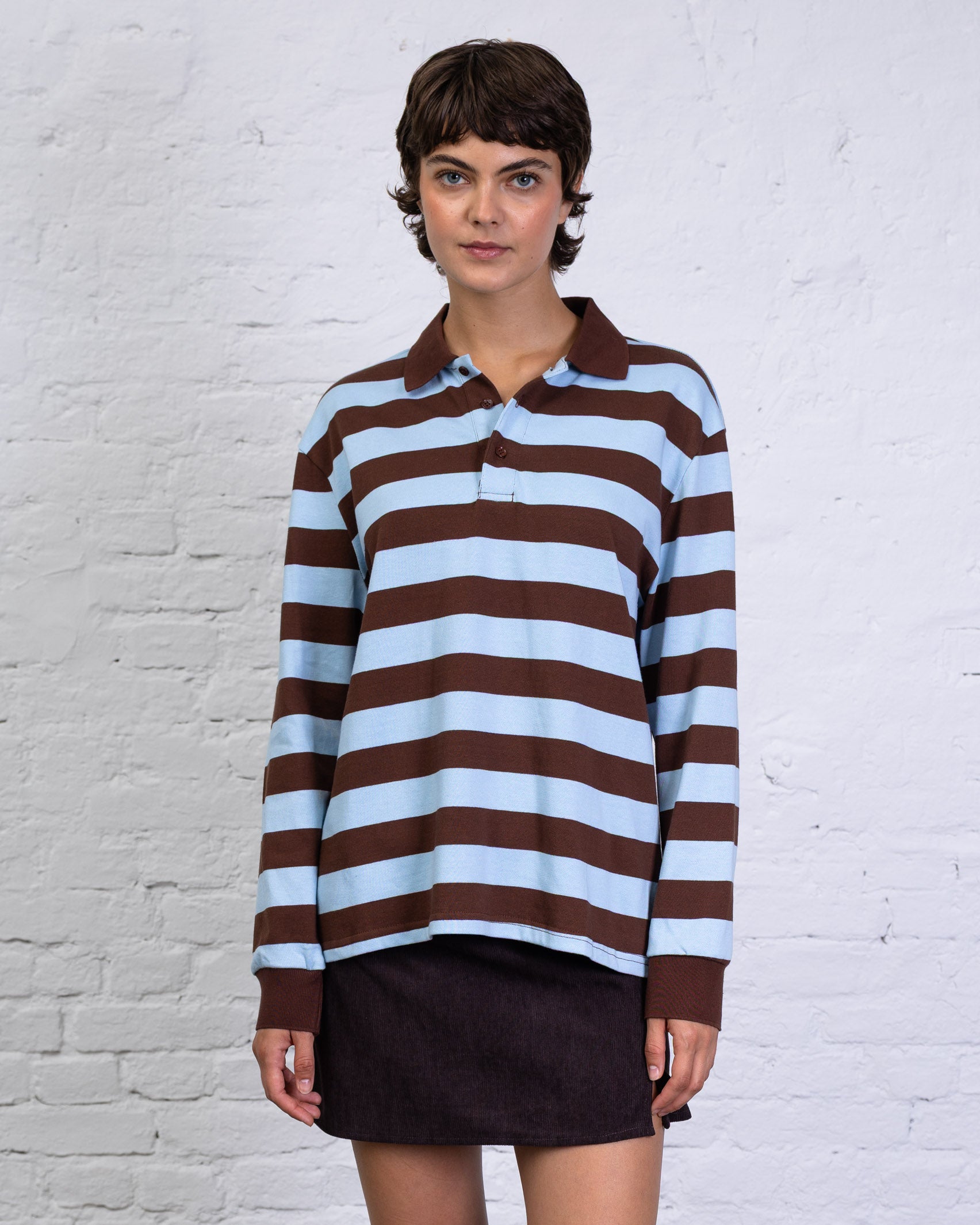 Poloshirt mit Blockstreifen