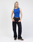 Basic Top mit U-Boot Ausschnitt