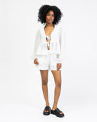 Bluse mit Stickereien