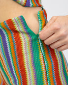 Bunte Hose in Häkeloptik