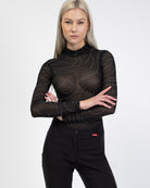 Body mit Wirbelmuster aus Strass