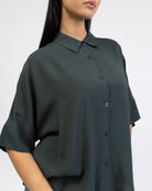 Weite Kurzarm Bluse