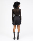 Strasssteinbesetzter Mesh Body mit Rautenprint