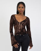 Langarmshirt mit Schlangenmuster