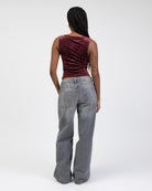 Top mit Samt Animalprint
