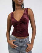 Top mit Samt Animalprint