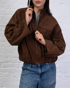 Bomberjacke in Wildlederoptik