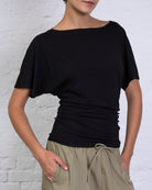 Weiches Shirt mit Raffung