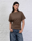 Weiches Shirt mit Raffung