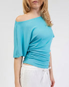 Weiches Shirt mit Raffung