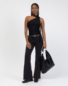 One Shoulder Top mit Schal