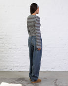Langarmshirt mit Streifenmix