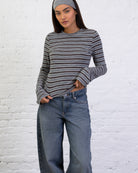 Langarmshirt mit Streifenmix