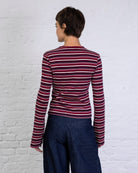 Longshirt mit Streifenmix