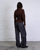 Langarmshirt mit geraffter Taille