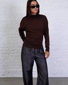 Langarmshirt mit geraffter Taille