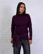 Langarmshirt mit geraffter Taille
