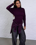 Langarmshirt mit geraffter Taille