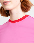 Basic T-Shirt mit abgesetzten Farben