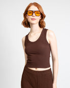 Kurzes geripptes Top