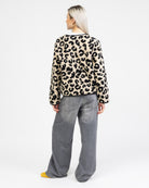 Teddyjacke mit Leoprint
