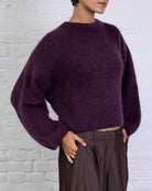 Klassischer Strickpullover mit weiten Ärmeln