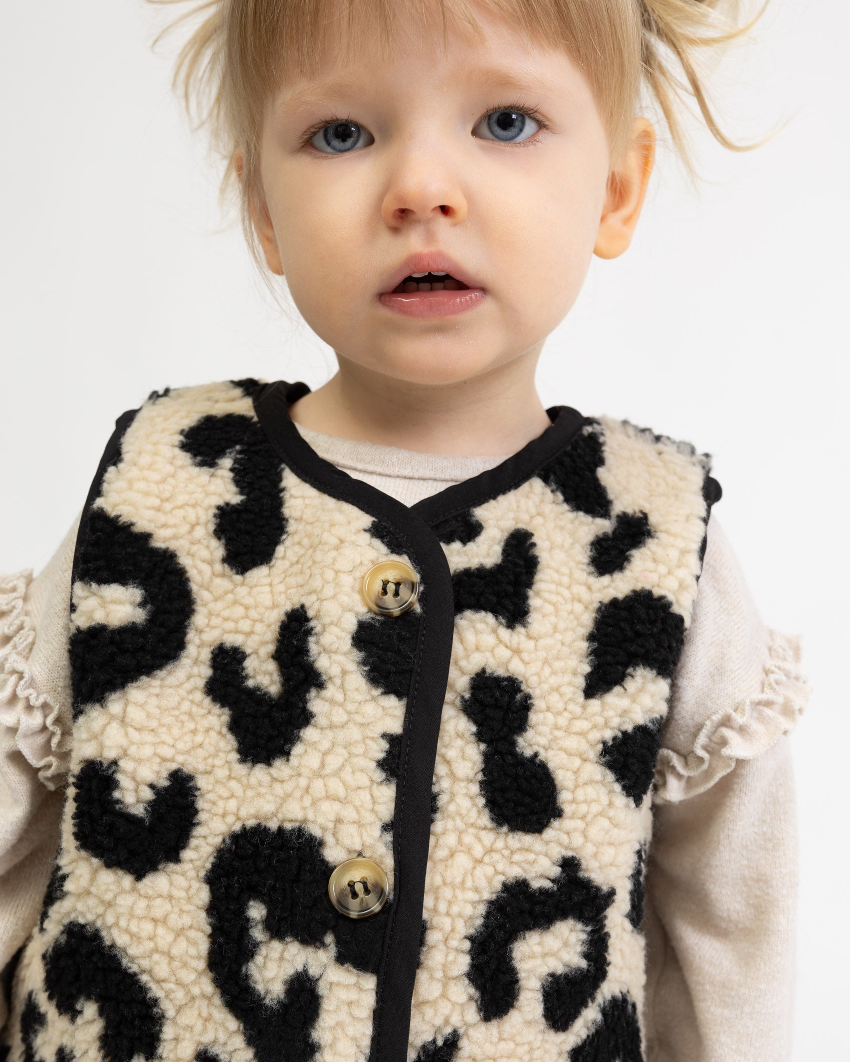 Teddy Kinderweste mit Leoprint