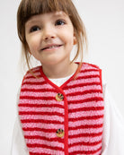 Gestreifte Teddy Kinderweste