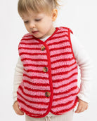 Gestreifte Teddy Kinderweste