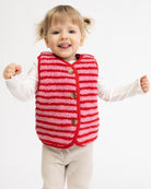 Gestreifte Teddy Kinderweste