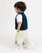 Gestreifte Teddy Kinderweste