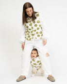 Teddy Kinderweste mit Blumenprint