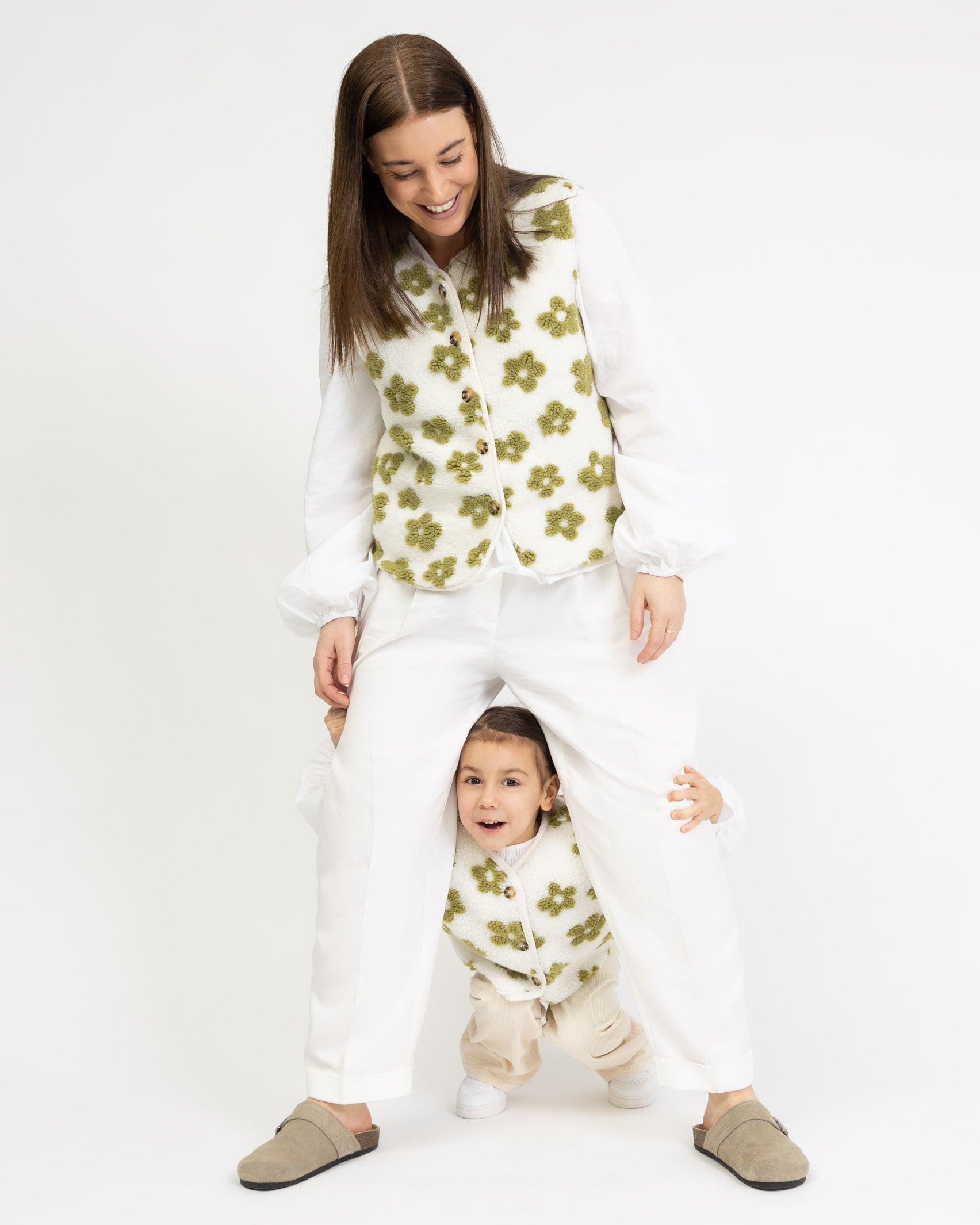 Teddy Kinderweste mit Blumenprint