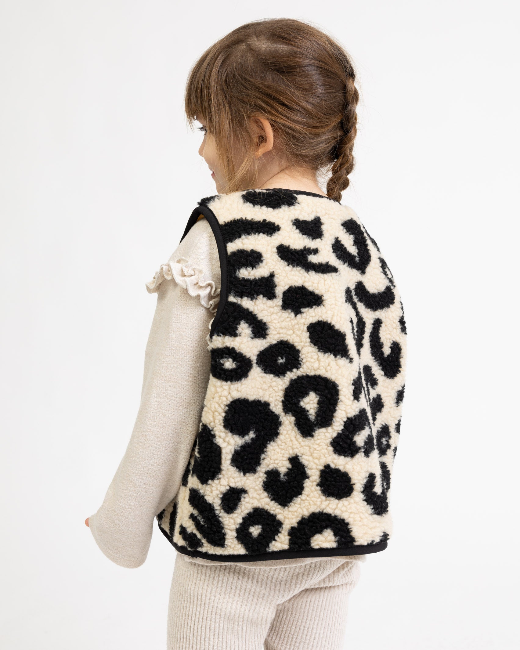 Teddy Kinderweste mit Leoprint