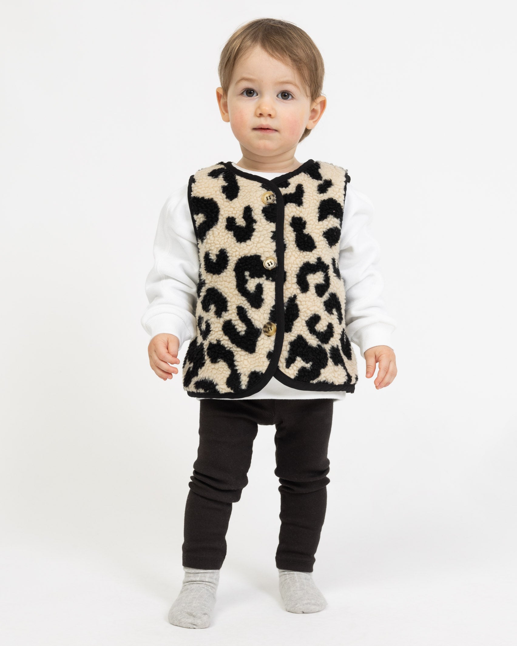 Teddy Kinderweste mit Leoprint
