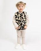 Teddy Kinderweste mit Leoprint